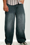 Parswam Denim Wide-Leg Mens Super Baggy Jeans