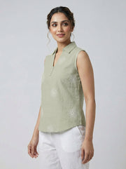 Short Top  Embroidery Thread with Button