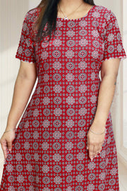 Elegant Cotton Mix Printed Kurti