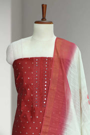 Silk Churidar Material – Butta Work & Mirror Pattern