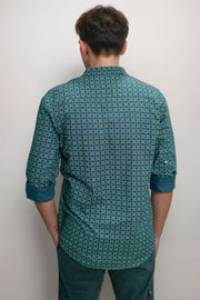 Men's Printed Cotton Casual Shirt