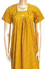 Cotton Nighty – Printed with U Neck