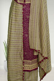 Cotton Churidar Material with Mirror Work
