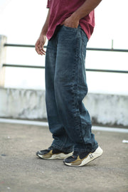 Parswam Barrel Fit Men’s Baggy Jeans – Vintage Shade