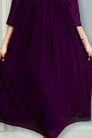 Georgette Flared Top with Cut Beads Work