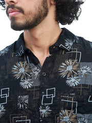 Men Regular Fit Rayon Printed Half Sleeve Casual Shirt