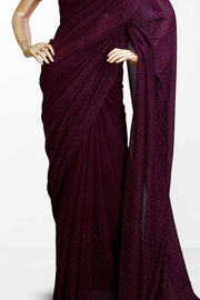 Fancy Vichitra Saree – Stone Work Elegance