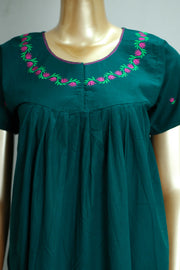 Flowers Nighty – Embroidery Work