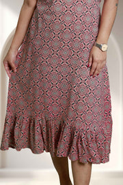 Printed Cotton Flared Top Nightdress