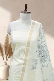 Sequin Thread Work Silk Churidar Material