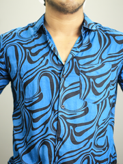 Men Regular Fit Rayon Printed Half Sleeve Casual Shirt