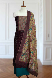 Silk Churidar Material with Print & Box Work