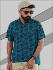 Men Regular Fit Rayon Printed Half Sleeve Casual Shirt