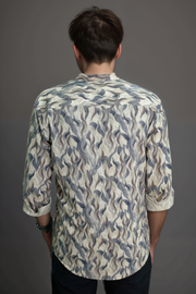 DOT & BLUE Men’s Casual Shirt – Printed Elegance