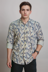 DOT & BLUE Men’s Casual Shirt – Printed Elegance
