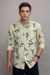 DOT & BLUE Men’s Casual Shirt – Printed Elegance