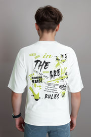 Hog & Fog Five Sleeve T-Shirt with Front & Back Letter Print