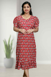 Chic Cotton Flared Top (NIGHT DRESS)