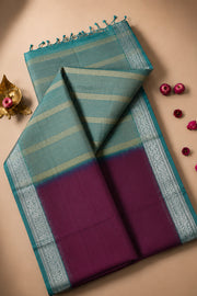 Contrast Zari Kalyani Cotton Saree