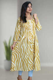 Printed Cotton A-Line Kurti