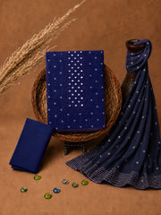 Silk Mirror Work Butta Churidar Material