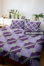 Floral Print Poly Cotton Bed Sheet with Pillow Covers