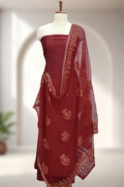 Silk Churidar Material with Beads Work