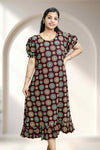 Cotton Circle Print Frock Night Dress