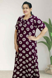 Flower & Floral Print Cotton Nighty
