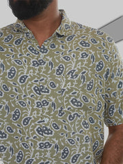 Men Regular Fit Rayon Printed Half Sleeve Casual Shirt