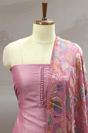 Classic Button Work Silk Churidar Material