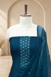 Mirror Elegance Vichithra Silk Churidar Material