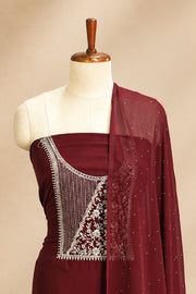 Georgette Churidar Material – Golden Thread Work