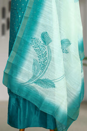 Silk Churidar Material – Butta Work & Mirror Pattern