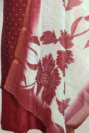 Silk Churidar Material with Lace & Mirror Work