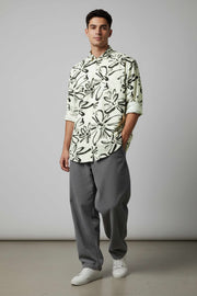 Harbour Men’s Rayon Printed Casual Shirt