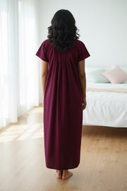 Flowers Nighty – Embroidery Work