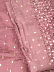 Silk Mirror Work Butta Churidar Material