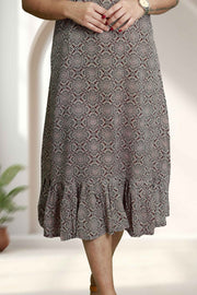 Printed Cotton Flared Top Nightdress