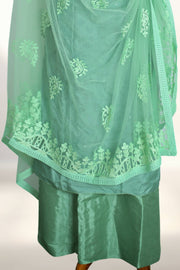 Silk Churidar Material – Thread Work with Button