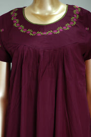 Flowers Nighty – Embroidery Work