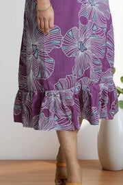 Printed Chiffon Night Dress