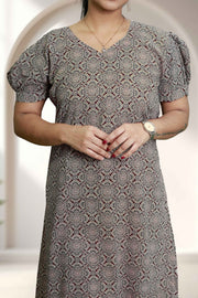 Printed Cotton Flared Top Nightdress