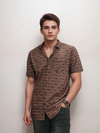 Men Regular Fit Rayon Printed Half Sleeve Casual Shirt