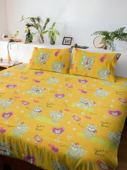 Cotton Family Bedsheet With Pillow Cover