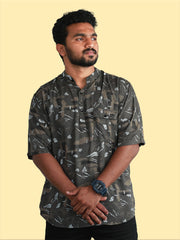 Printed Rayon Casual Kurta ( Casual Shirt Model )