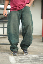 Parswam Barrel Fit Men’s Baggy Jeans – Vintage Shade