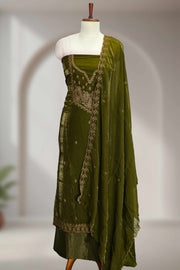 Fendy Churidar Material with Golden Embroidery & Sequins Work