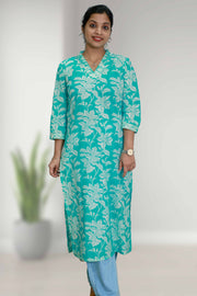 Elegant Floral Cotton Kurti