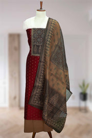 Silk Churidar Material with Print & Box Work